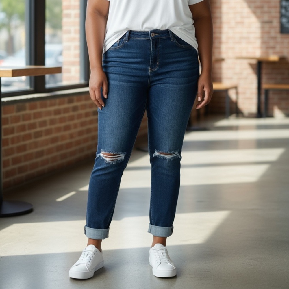 Arizona Jean Company Distressed Boyfriend Jeans | Juniors Size 17 | Gently Used